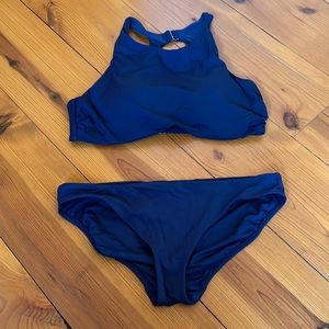 Athleta Navy Blue Bikini EUC